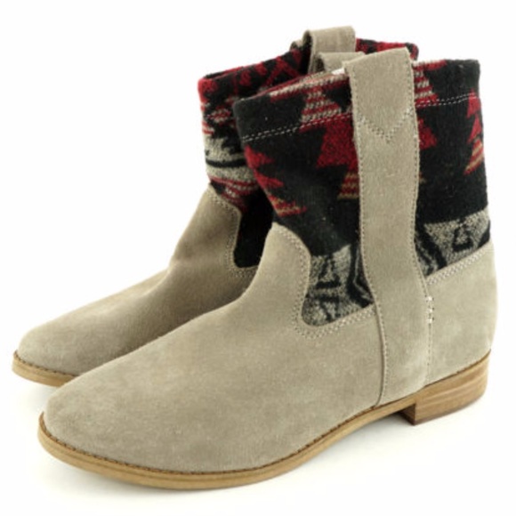 Toms Shoes - TOMS Laurel Burnished  Suede Bootie  Sz 7